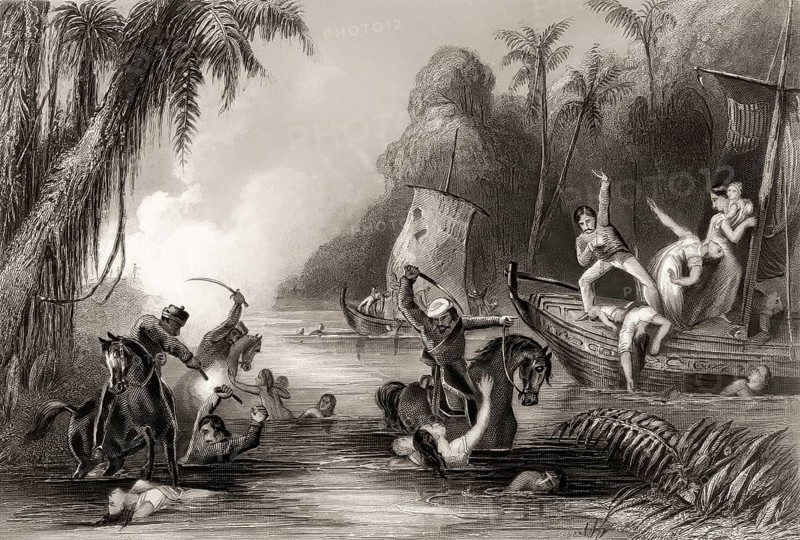 The Bibighar Massacre, on 27 June 1857, siege of Cawnpore or Kanpur, Indian rebellion of 1857