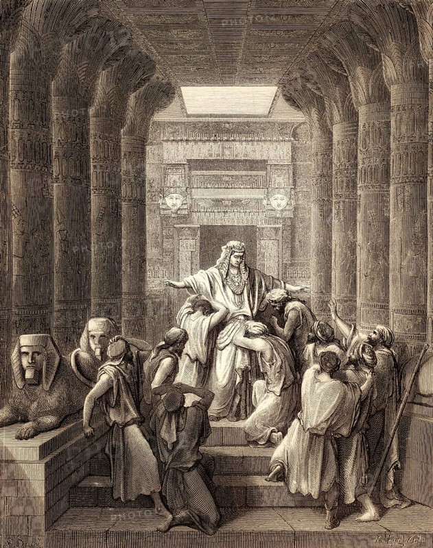 Joseph Reveals Himself to His Brothers, woodcut by Gustave Doré