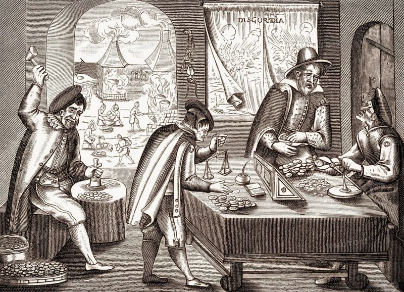 A leaflet on the Tipper and See-saw or Kipper und Wipper, German Financial Meltdown of 1621-23