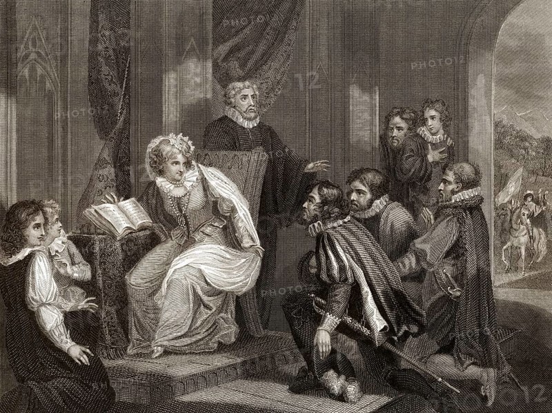 Elisabeth I., 1533 - 1603, Königin von England, die dem Tod von Marie Stuart zustimmt