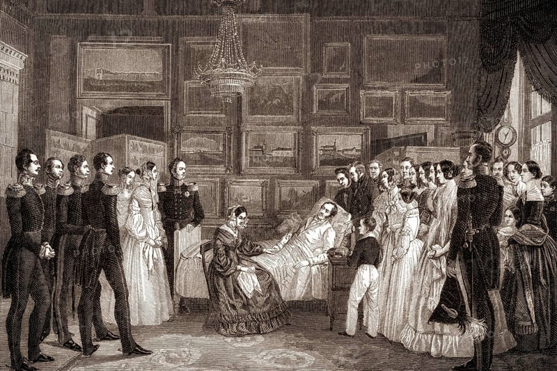 Death of Frederick William III or Friedrich Wilhelm III., 1770 - 1840, king of Prussia