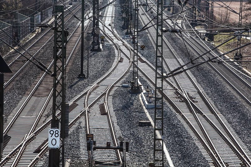 The Hanover–Würzburg high-speed railway, Nörten-Hardenberg, district of Northeim, Lower Saxony, Germany
