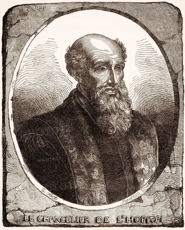 Michel de l'Hôpital or l'Hospital, 1507 – 1573, a French statesman