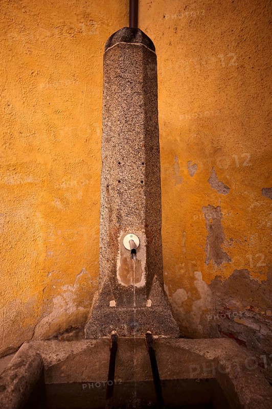 Fountain in front of the Capuchin monastery, Merano, Merano, South Tyrol, Autonomous Province of Bolzano, Italy