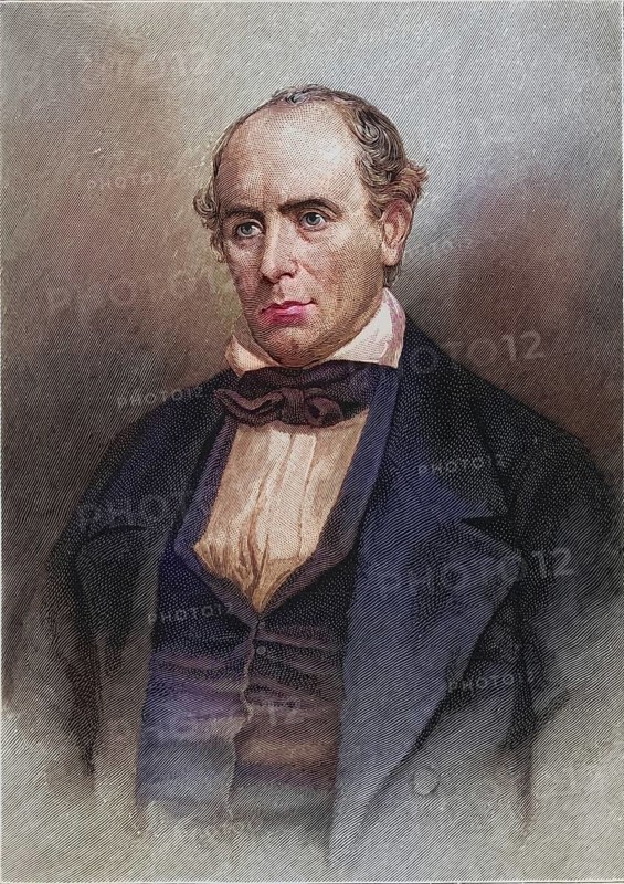 Elisha Mitchell (1793-1857) American naturalist and explorer. Professor of chemistry, mineralogy and geology at the University of North Carolina. In 1835 he determined the height of Mount Mitchell in North Carolina. While checking his earlier measurements, he fell to his death at the nearby Mitchell Falls. Copperplate engraving from 1896, digitally restored reproduction from a 19th century original, record date not stated
