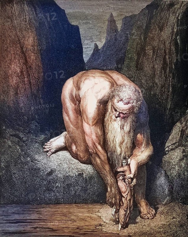 Illustration by Gustave Dore (1832-1883) for Dante's Inferno, the Divine Comedy by Dante Alighieri Canto, Inferno, Hell, Paradise, Angels, Damnation, Historical, digitally restored reproduction from a 19th century original, Record date not stated