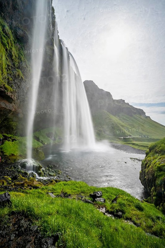 Seljalandsfoss waterfall, long exposure, Seljalandsa river, South Iceland, Iceland