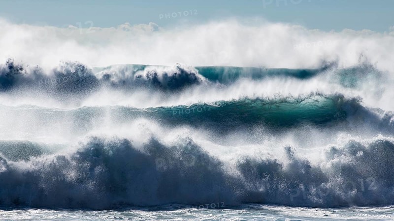 Waves on the ocean off Madeira, Jardim do Mar, Madeira, Portugal