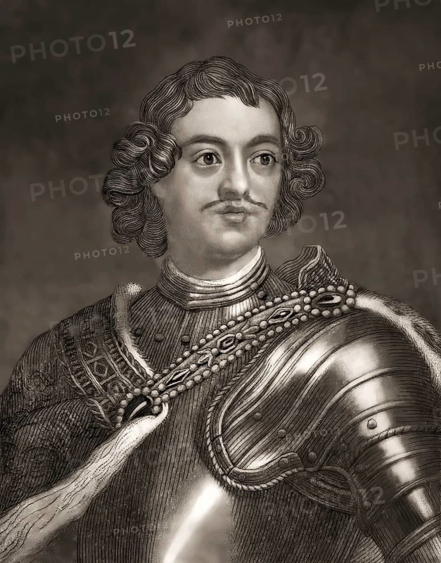 Portrait of Peter the Great, Peter I or Pyotr Alexeyevich Romanov, 1672-1725, Emperor of the Russian Empire, digitally optimized