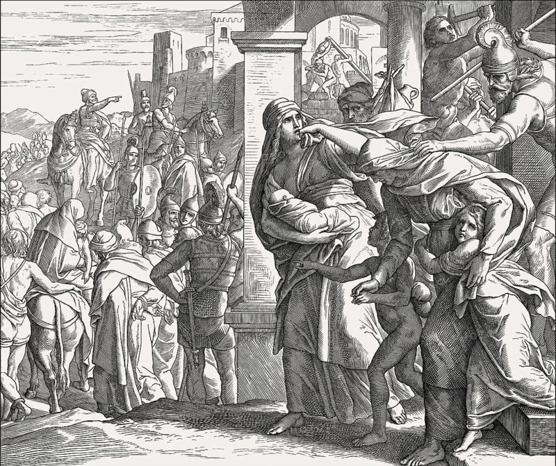 Fall of Jerusalem, Old Testament, by Julius Schnorr von Carolsfeld