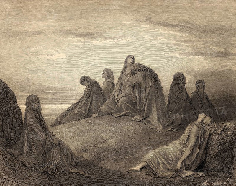 Israelite Women Mourn with Jephthah's Daughter, Gustave Doré
