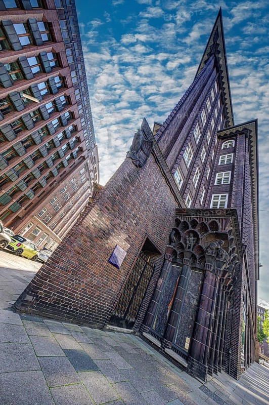 Chilehaus from the outside, Hamburg, Germany