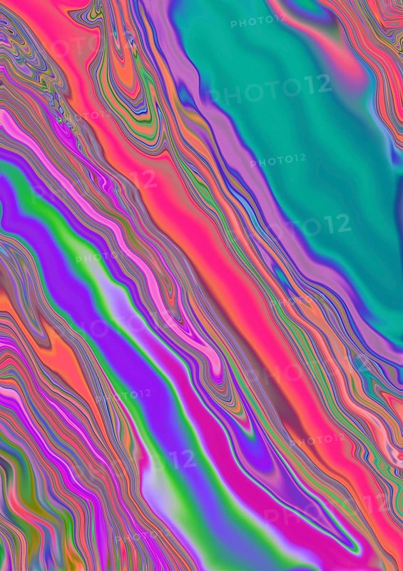 A dynamic abstract art piece showcasing vibrant waves of color, merging fluidly to create a mesmerizing and hypnotic visual experience. Ideal for creative projects