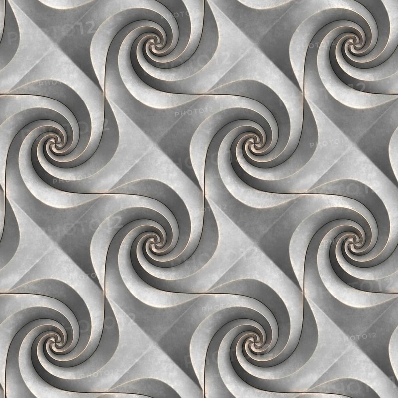 A seamless 3D illustration featuring intricate geometric swirls, perfect for modern wallpaper designs and stylish backgrounds