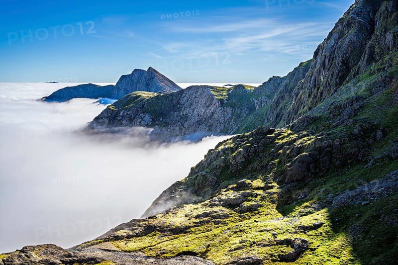 Snowdon Massif, Snowdon Range, Snowdonia, North Wales, UK
