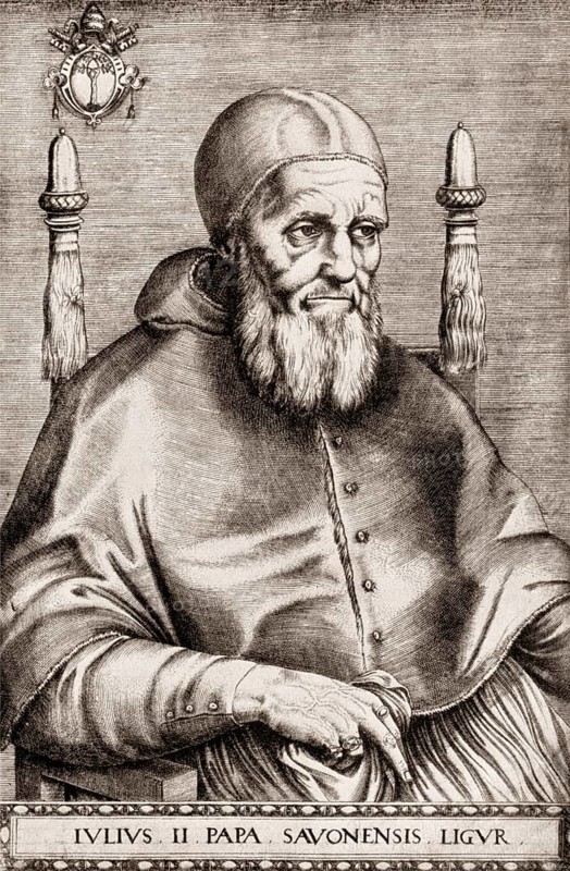Pope Julius II, 1443 – 21 February 1513, Pope from 1 November 1503 to his death