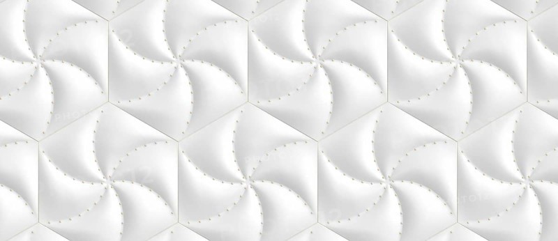 This illustration features a 3D geometric pattern with hexagon tiles, creating a modern and stylish wallpaper design Ideal for contemporary interior aesthetics