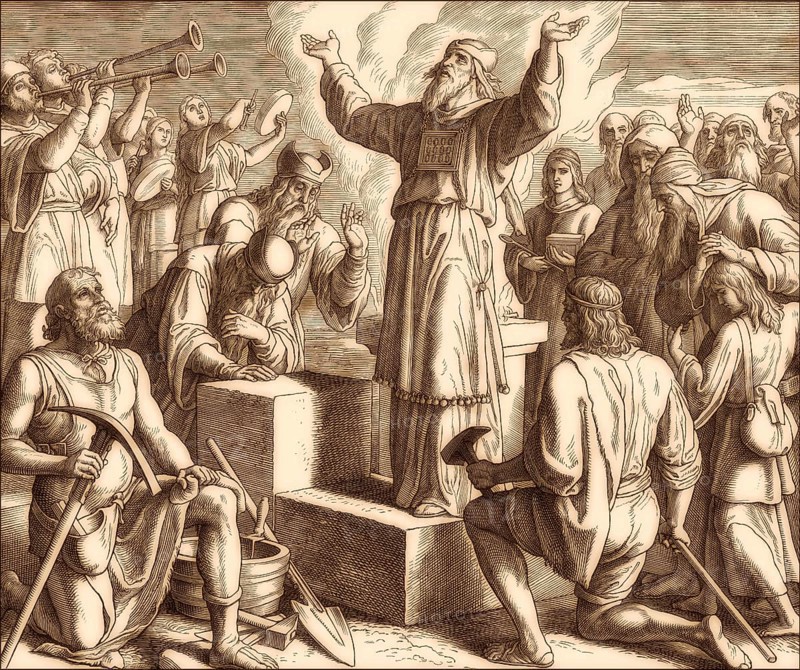 Rebuilding the Jerusalem Temple, Old Testament, by Julius Schnorr von Carolsfeld