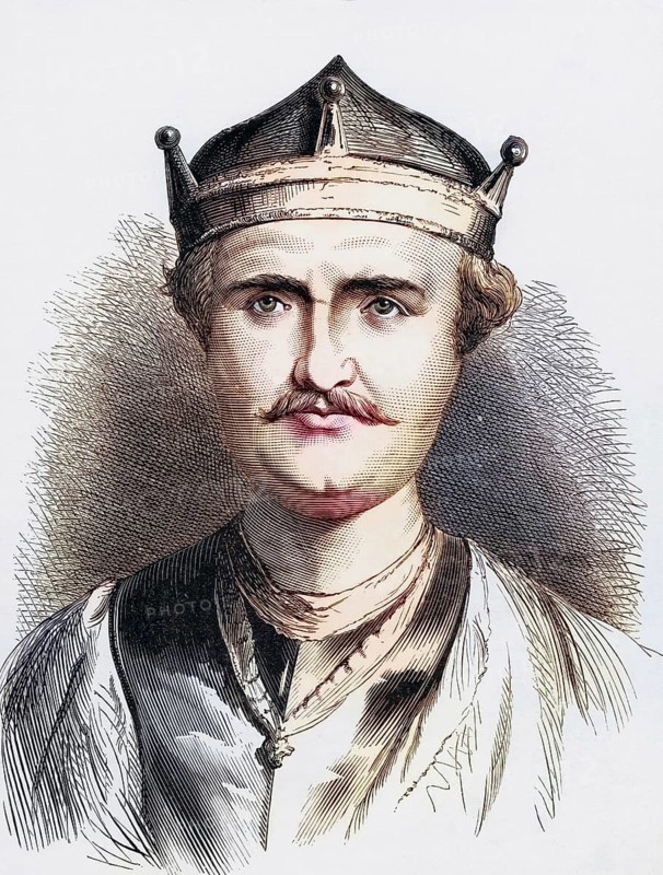 William, Duke of Normandy (ca. 1028-1087) William I, the Conqueror, King of England from 1066, landed with his army near Hastings, Sussex, on 13 October 1066. The following day, the English were defeated at the Battle of Hastings and their king Harold II, the last Anglo-Saxon king, was killed, Historical, digitally restored reproduction from a 19th century original, Record date not stated