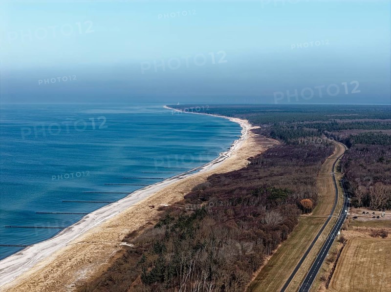 Darßer Ort lighthouse in the Western Pomeranian Lagoon Area National Park. Prerow, Mecklenburg-Western Pomerania, Germany