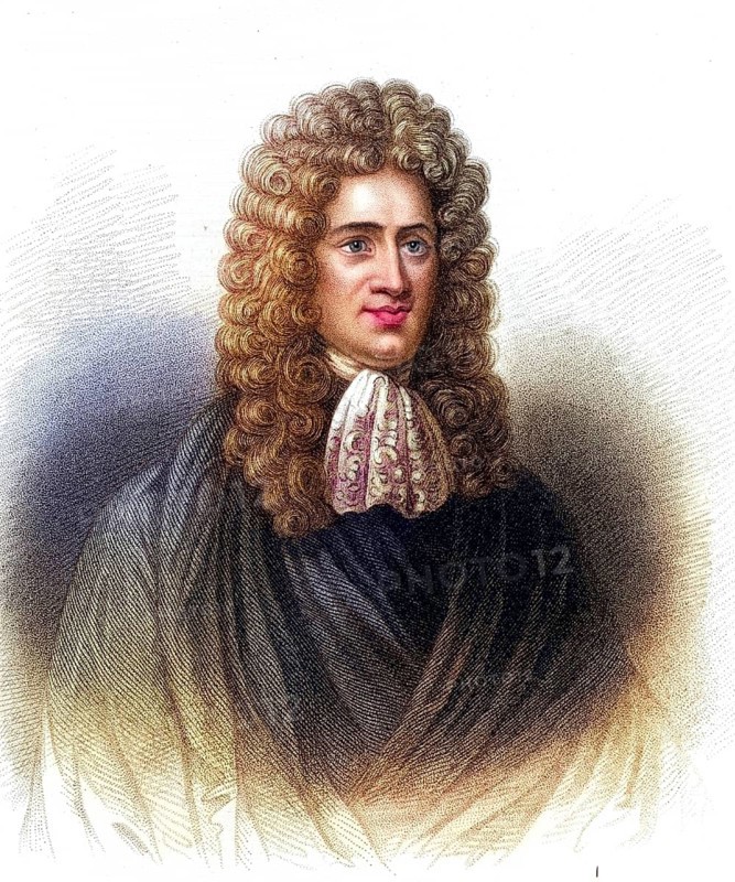 Andrew Fletcher of Saltoun (1653-1716) Scottish writer, politician and patriot. He was against the Union Treaty between Scotland and England of 1707, engraving from A Biographical Dictionary of Eminent Scotsmen by Thomas Thomson (1870), Historical, digitally restored reproduction from a 19th century original, Record date not stated