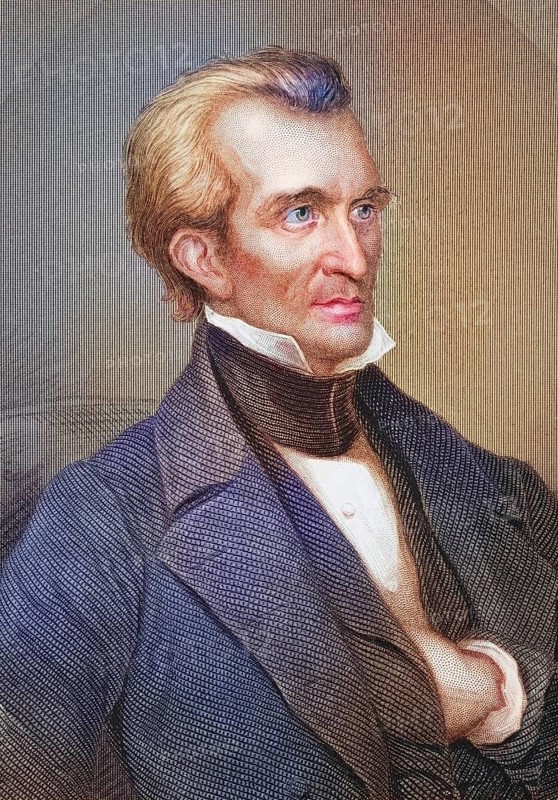 James Knox Polk, 1795, 1849, 11th President of the United States of America, Illustration from Gallery of Historical Portraits, published around 1880, Historical, digitally restored reproduction from a 19th century original, Record date not stated