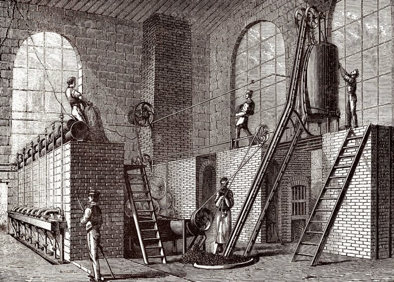 A Zuckerrübenraffinerie, 19. Jahrhundert