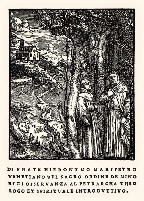 Il Petrarca spirituale, Girolamo Malipiero, Italian woodcut, 1536