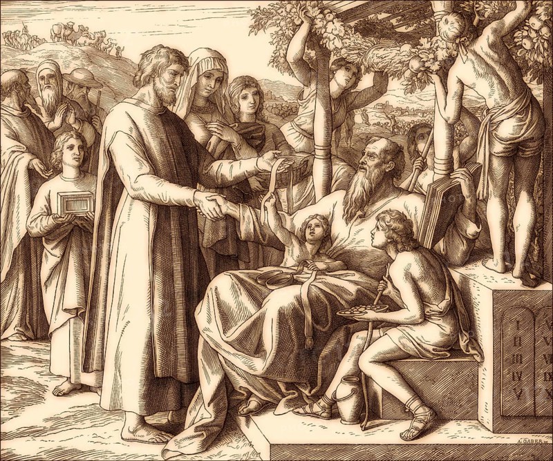 Job Restored to Prosperity, Old Testament, by Julius Schnorr von Carolsfeld