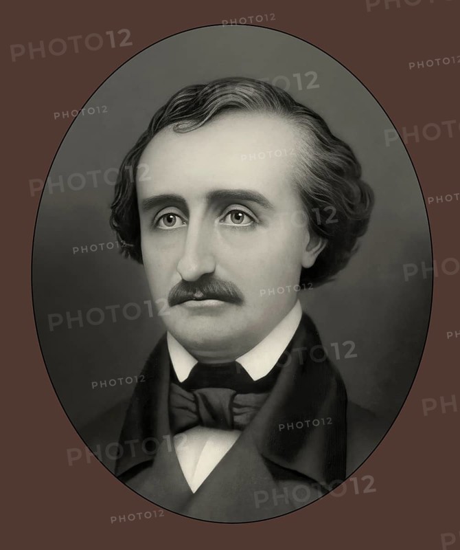 Portrait of Edgar Allan Poe, 1809 – 1849, American writer, digitally edited according to a photograph