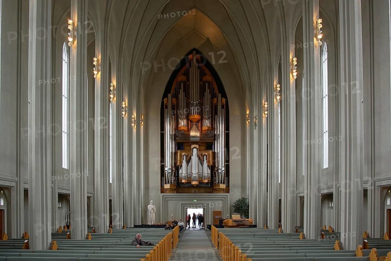 Iceland, Hallgrimm's Church, interior, Europe, Reykjavik, Europe