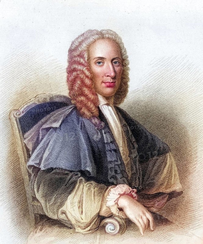 Duncan Forbes of Culloden (1685-1747) Scottish politician who fought the Jacobite pretenders to the throne and supported the Hanoverian succession, engraving from A Biographical Dictionary of Eminent Scotsmen by Thomas Thomson (1870), Historical, digitally restored reproduction from a 19th century original, Record date not stated