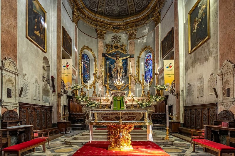 Altar of Sainte-Marie Cathedral in Bastia, Corsica, France