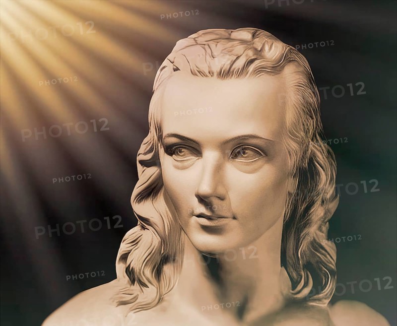 Portrait of Georg Philipp Friedrich Freiherr von Hardenberg, pseudonym and pen name Novalis, 1772 - 1801, German poet of Early German Romanticism, digitally edited after a bust at his grave
