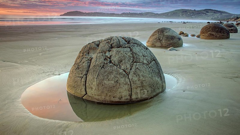 New Zealand, Moeraki Boulders, Otago, Moeraki, stone boulders, South Island, Neuseelamn