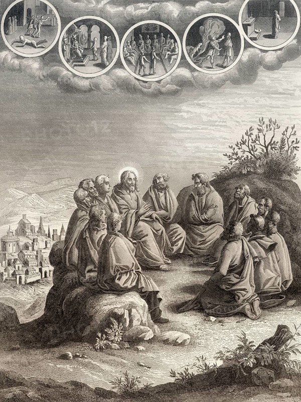 Sermon on the Mount, Anger should be restrained, Gospel of Matthew, 1853, digitally restored