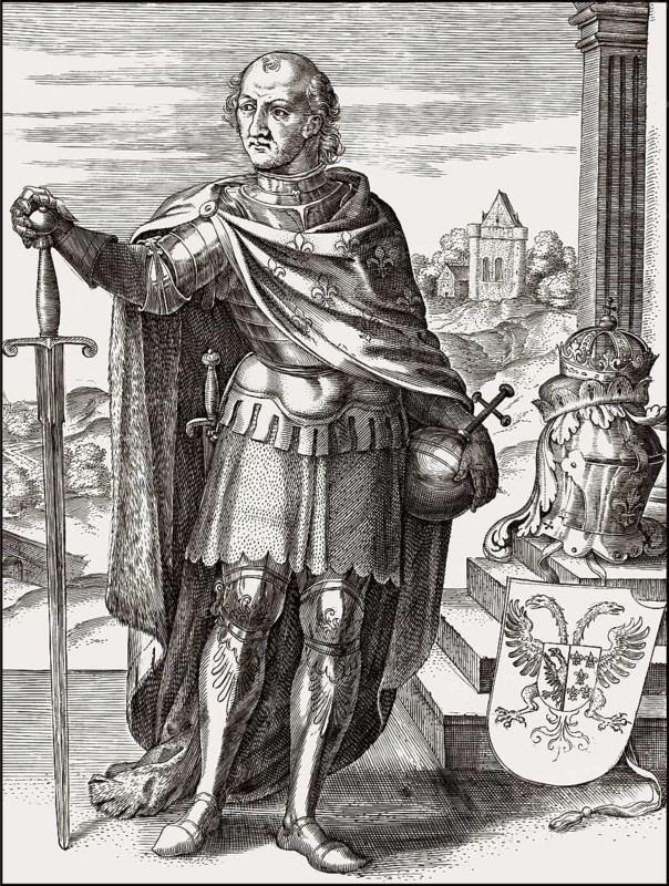Charles the Bald, 823 – 877, emperor of the Carolingian Empire
