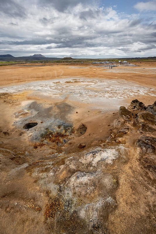 Hot springs, geothermal area Hverarönd, also Hverir or Namaskard, Northern Iceland, Iceland