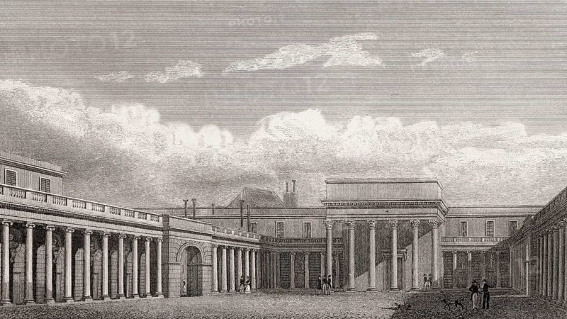 The Palais de la Légion d'honneur, Paris, antique steel engraved print, 1831