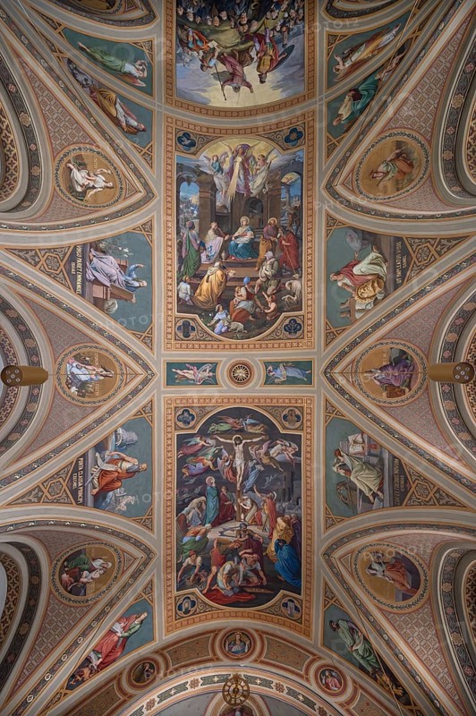 Ceiling painting in the parish church of the Assumption of the Virgin Mary, Thaur, Innsbruck district, Tyrol, Austria