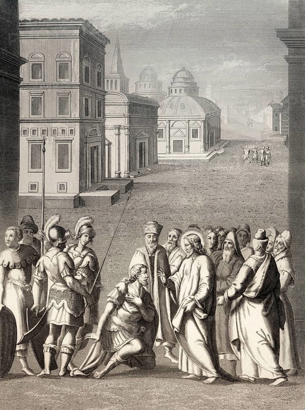 Healing the centurion's servant, Miracle of Jesus, 1853, digitally restored