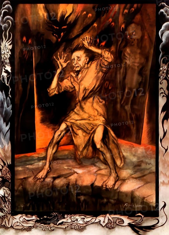 The Pit and the Pendulum, illustration from Poe's Tales of Mystery & Imagination by Arthur Rackham