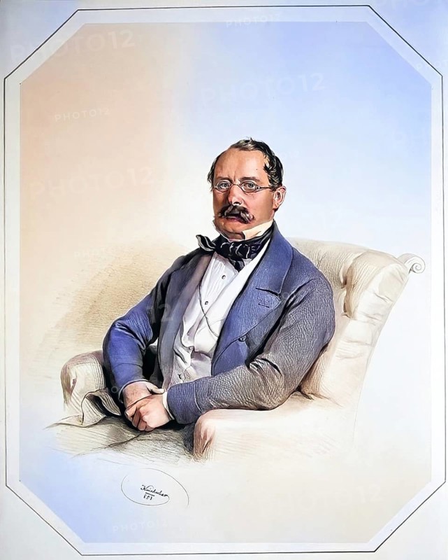 Josef Winkler (1794-1869), around 1850 pharmacist in Vienna, Historical, digitally restored reproduction from a 19th century original, Record date not stated