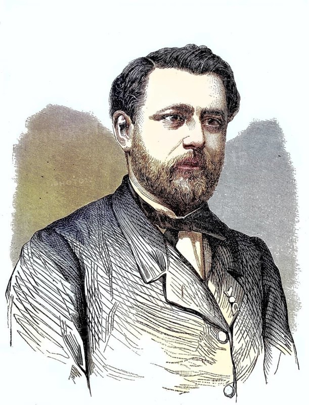 Claudius Chervin, born 3 August 1824, died 23 December 1896, was a French educator and therapist. A specialist in stuttering, he was the founder of the Institution des Begues in Paris, Historical, digitally restored reproduction of an original from the 19th century, exact original date unknown