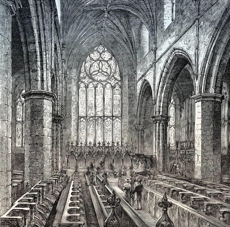 St Giles' Cathedral interior, High Kirk of Edinburgh, Scotland, 19th century