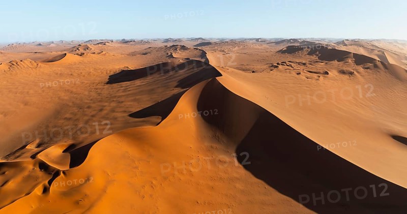 Aerial view, Dramatic sand dunes in the Namib Desert, Namib Naukluft Park, Namibia