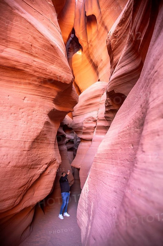 Page, Arizona - Upper Antelope Canyon, one of several scenic slot canyons on the Navajo Nation