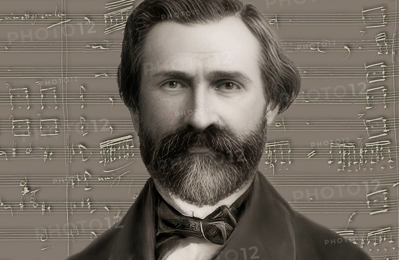 Giuseppe Verdi, 1813 – 1901, Italian opera composer, autograph notesheet from Don Carlos, digitally edited