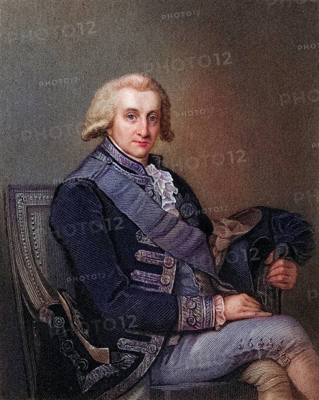 Admiral George Brydges Rodney 1st Baron Rodney of Stoke Rodney 1718 to 1792 English admiral, Historical, digitally restored reproduction from a 19th century original, Record date not stated
