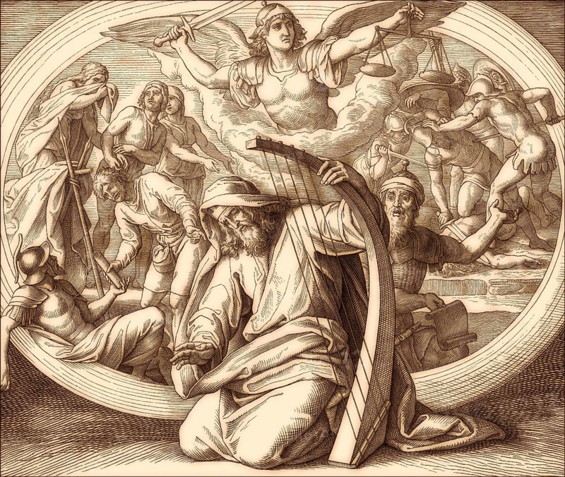 David the Psalmist, Old Testament, by Julius Schnorr von Carolsfeld